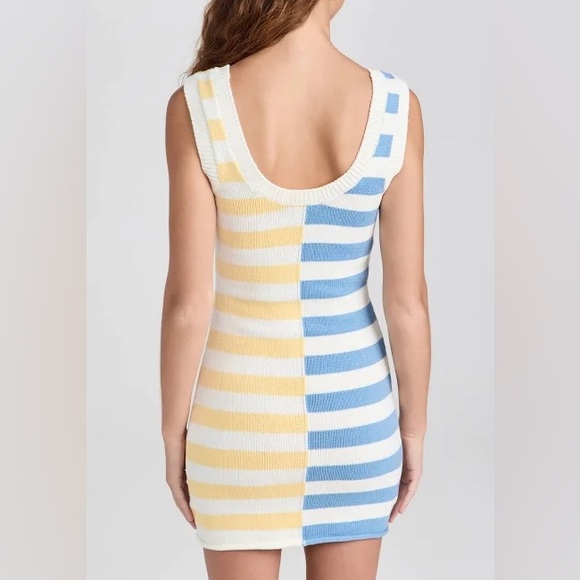 STAUD Mini Seashore Dress Buttercup Seashore Stripe - Picture 3 of 5